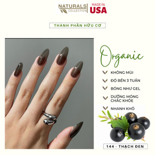 Sơn dưỡng thành phần hữu cơ phục hồi móng yếu, hư tổn USA NATURALS COLLECTION màu đen tuyền  - 7.5ml - 144