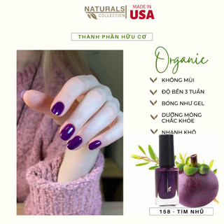 Sơn dưỡng thành phần hữu cơ phục hồi móng yếu, hư tổn USA NATURALS COLLECTION màu tím cẩm quỳ  - 7.5ml - 158