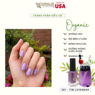 Sơn dưỡng thành phần hữu cơ phục hồi móng yếu, hư tổn USA NATURALS COLLECTION màu tím lavender có nhũ  - 7.5ml - 291