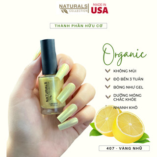 Sơn dưỡng thành phần hữu cơ phục hồi móng yếu, hư tổn USA NATURALS COLLECTION màu vàng nhũ  - 7.5ml - 407