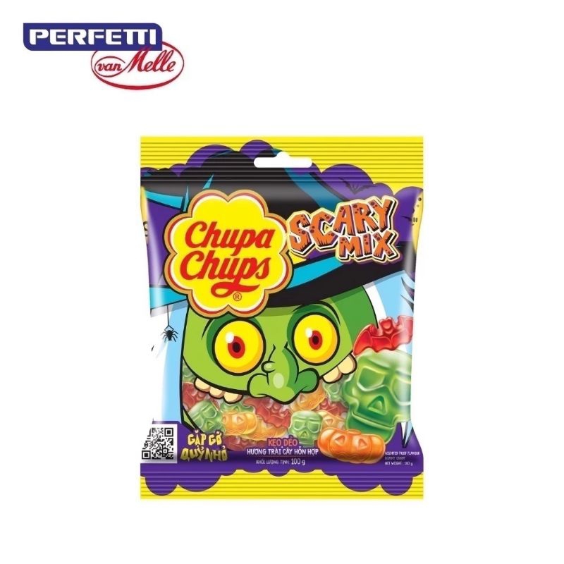 Kẹo dẻo trái cây Scary Mix Chupa Chups 50g - Kẹo dẻo phiên bản Halloween