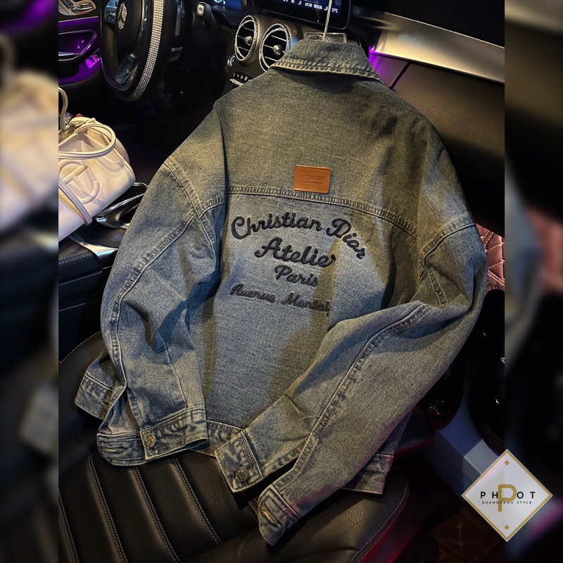 Áo khoác jean thêu siêu đẹp qcl1