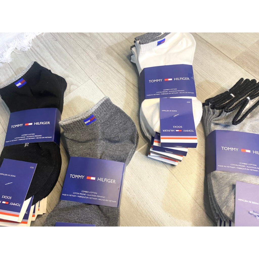 Set 5 Đôi Tất Tommy Cổ Ngắn, Vớ Nam Cotton Kháng Khuân Co Dãn 4 Chiều