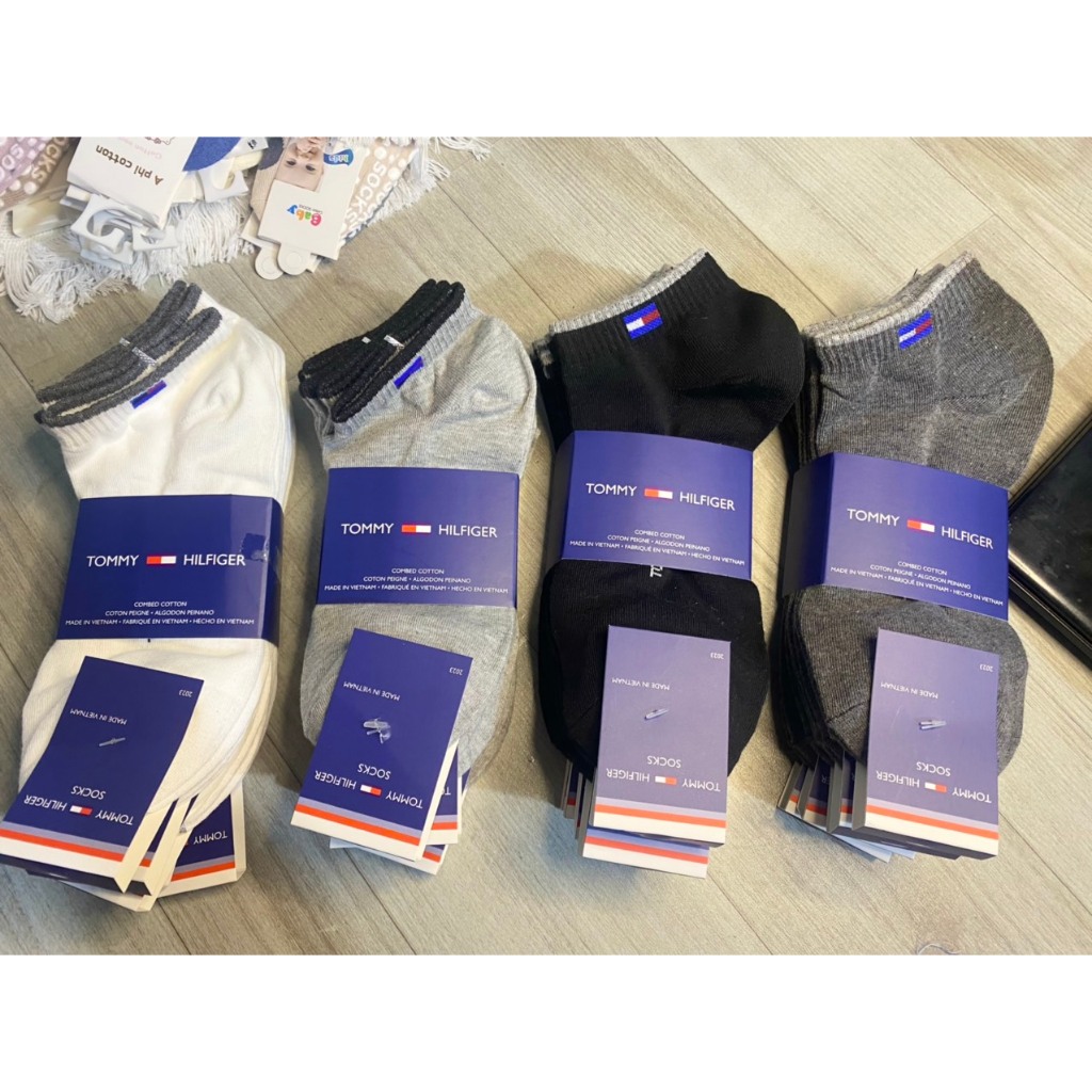 Set 5 Đôi Tất Tommy Cổ Ngắn, Vớ Nam Cotton Kháng Khuân Co Dãn 4 Chiều