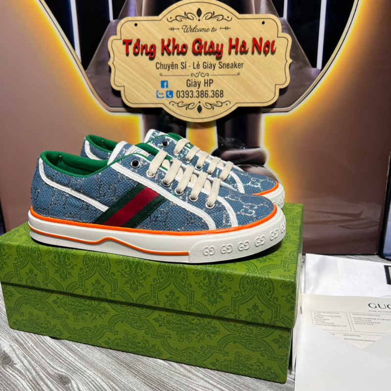 ẢNH THẬT Giày Thể Thao GC Teniss.1977 Xanh Dương Kim Tuyến  Quảng Châu Cao Cấp Full Pk