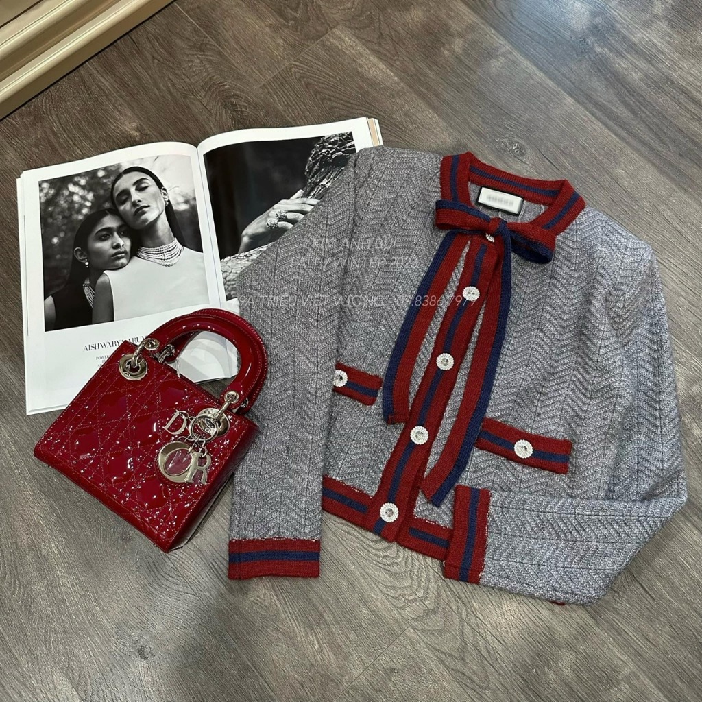 Áo Len Cardigan Buộc Nơ Cúc Ngọc Bánh Bèo Dễ Thương Freesize