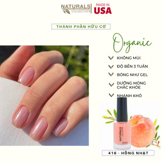 Sơn dưỡng thành phần hữu cơ phục hồi móng yếu, hư tổn USA NATURALS COLLECTION màu hồng nhạt  - 7.5ml - 416
