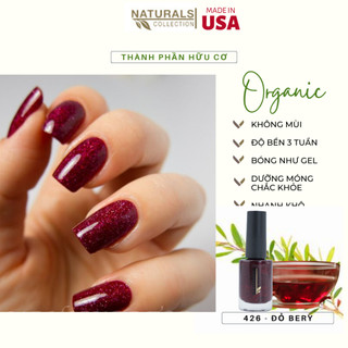 Sơn dưỡng thành phần hữu cơ phục hồi móng yếu, hư tổn USA NATURALS COLLECTION màu đỏ berry  - 7.5ml - 426