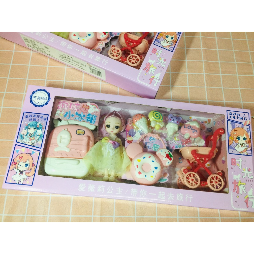 Đồ chơi bé gái búp bê Barbi công chúa Elsa hộp quà tặng cho bé