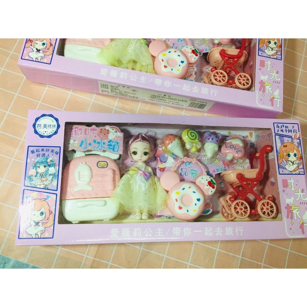 Đồ chơi bé gái búp bê Barbi công chúa Elsa hộp quà tặng cho bé