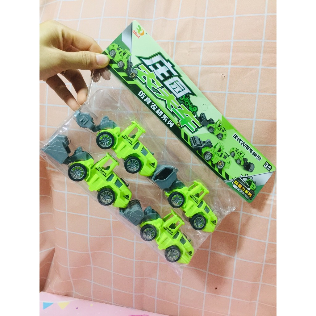 Set 4 ô tô mô hình công trình xây dựng cho bé