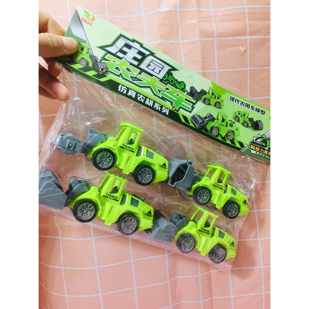 Set 4 ô tô mô hình công trình xây dựng cho bé