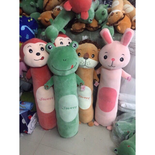 (Giá sốc) 😋 Gối Ôm Trẻ Em | Gấu Bông Hình Thú Ngộ Nghĩnh Đáng Yêu Mẫu Thỏ Hồng sz 55cm