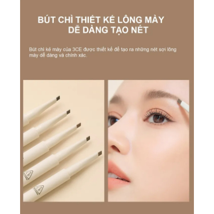 Kẻ Mày 3CE Easy Brow ​Designing Pencil 0.13g