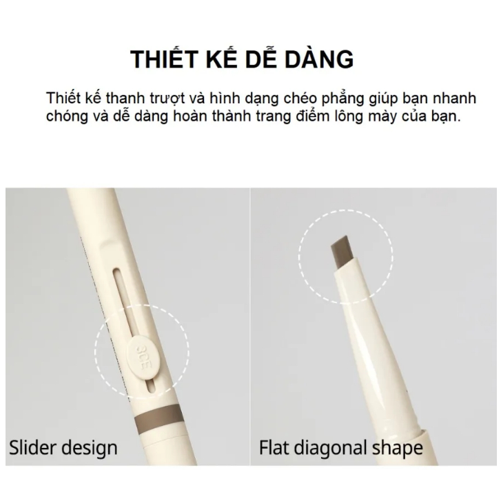 Kẻ Mày 3CE Easy Brow ​Designing Pencil 0.13g