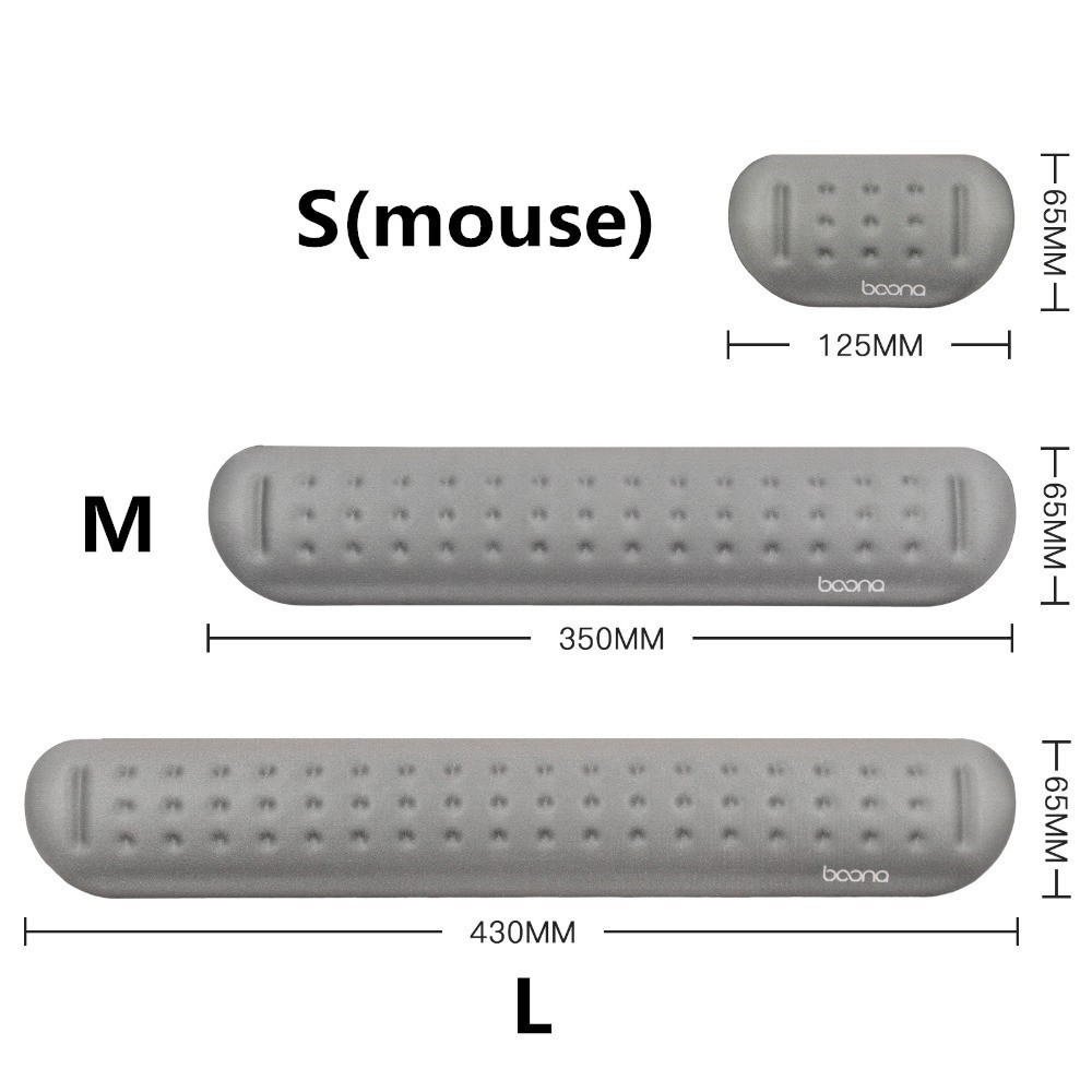Đệm kê tay bàn phím, chuột máy tính chống mỏi cổ tay silicon mềm Baona  Trinhmacstore