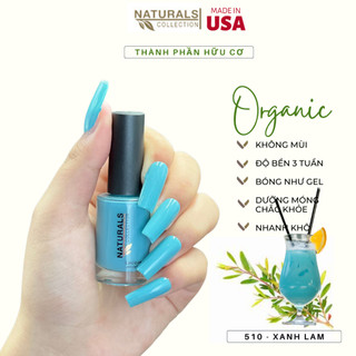 Sơn dưỡng thành phần hữu cơ phục hồi móng yếu, hư tổn USA NATURALS COLLECTION màu xanh ngọc lam  - 7.5ml - 510