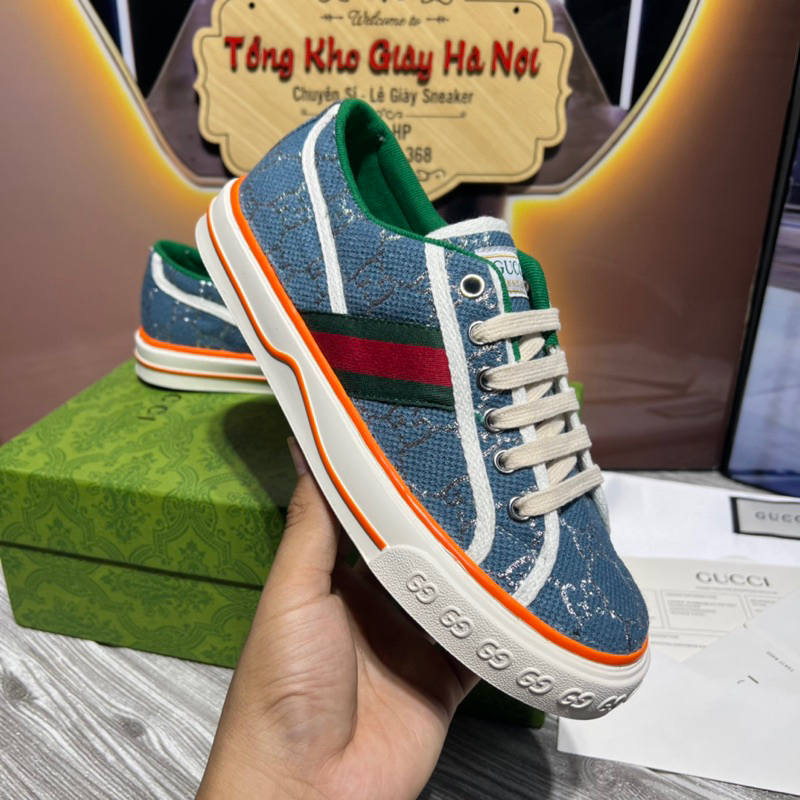 ẢNH THẬT Giày Thể Thao GC Teniss.1977 Xanh Dương Kim Tuyến  Quảng Châu Cao Cấp Full Pk