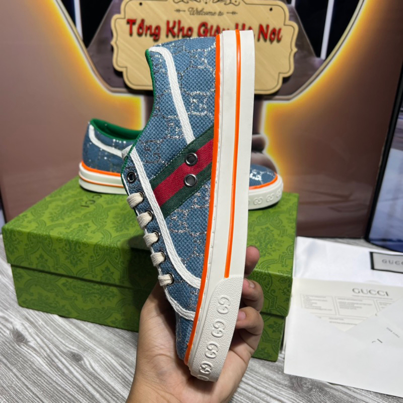 ẢNH THẬT Giày Thể Thao GC Teniss.1977 Xanh Dương Kim Tuyến  Quảng Châu Cao Cấp Full Pk