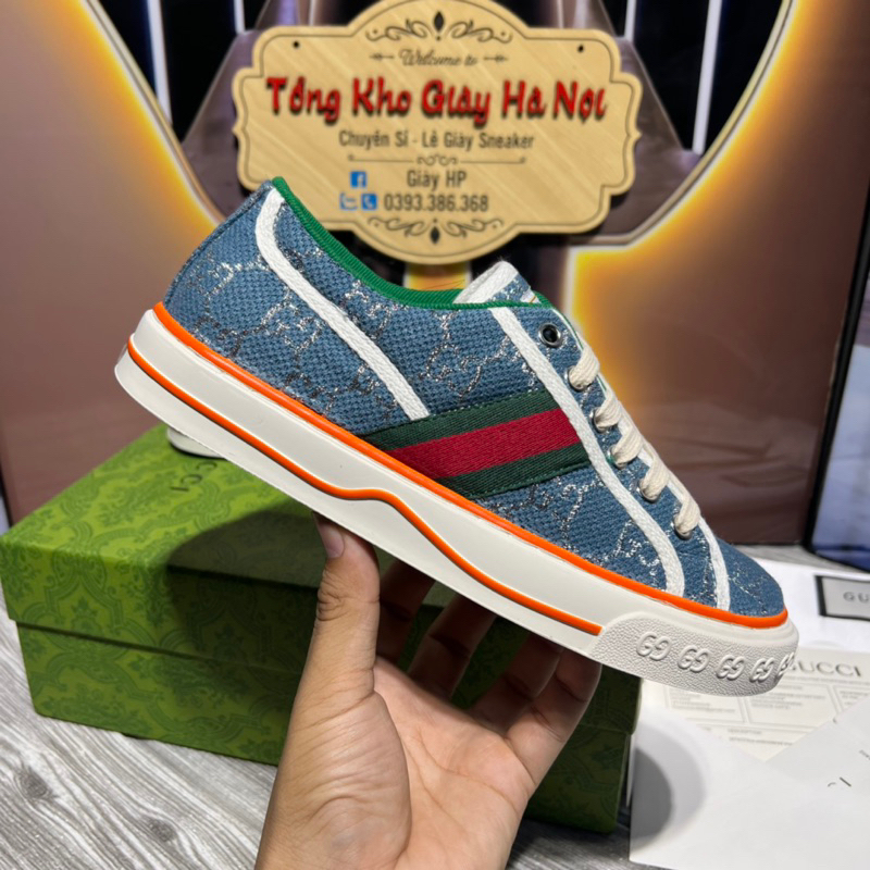 ẢNH THẬT Giày Thể Thao GC Teniss.1977 Xanh Dương Kim Tuyến  Quảng Châu Cao Cấp Full Pk