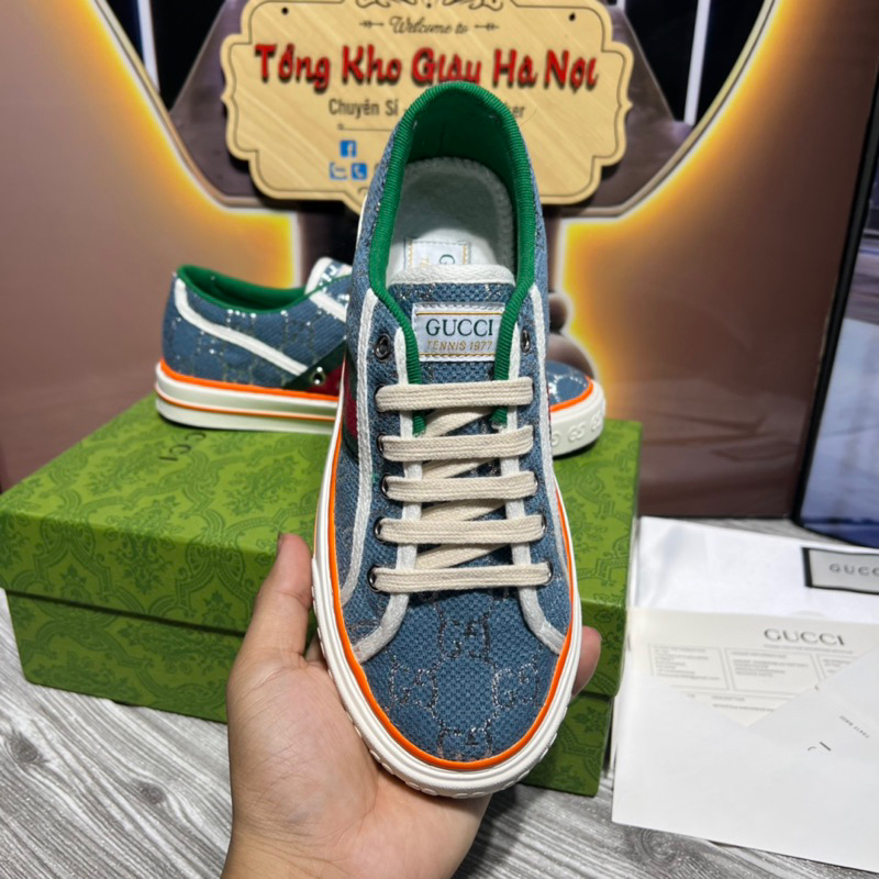 ẢNH THẬT Giày Thể Thao GC Teniss.1977 Xanh Dương Kim Tuyến  Quảng Châu Cao Cấp Full Pk