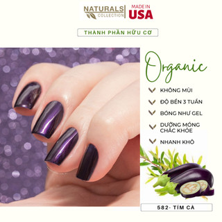 Sơn dưỡng thành phần hữu cơ phục hồi móng yếu, hư tổn USA NATURALS COLLECTION màu tím cola  - 7.5ml - 582
