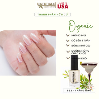 Sơn móng tay hữu cơ màu Trắng Có Nhũ USA NATURALS COLLECTION sử dụng được cho mẹ bầu và trẻ em - 7.5ml - 532