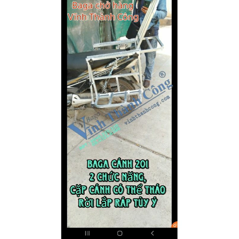 Baga chở hàng có cánh 201  Baga xe Vĩnh Thành Công