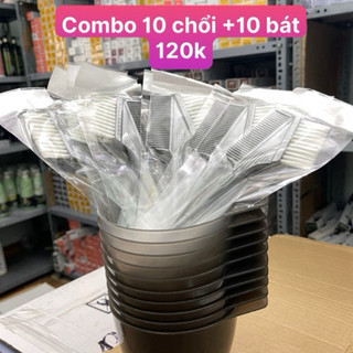 Combo bát nhuộm chổi nhuộm tóc dành cho salon tóc