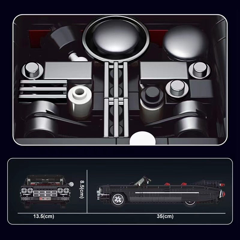Xếp hình lắp ráp Technic Mould King 10012 Siêu xe cổ Cadillac Eldorado 1245 mảnh