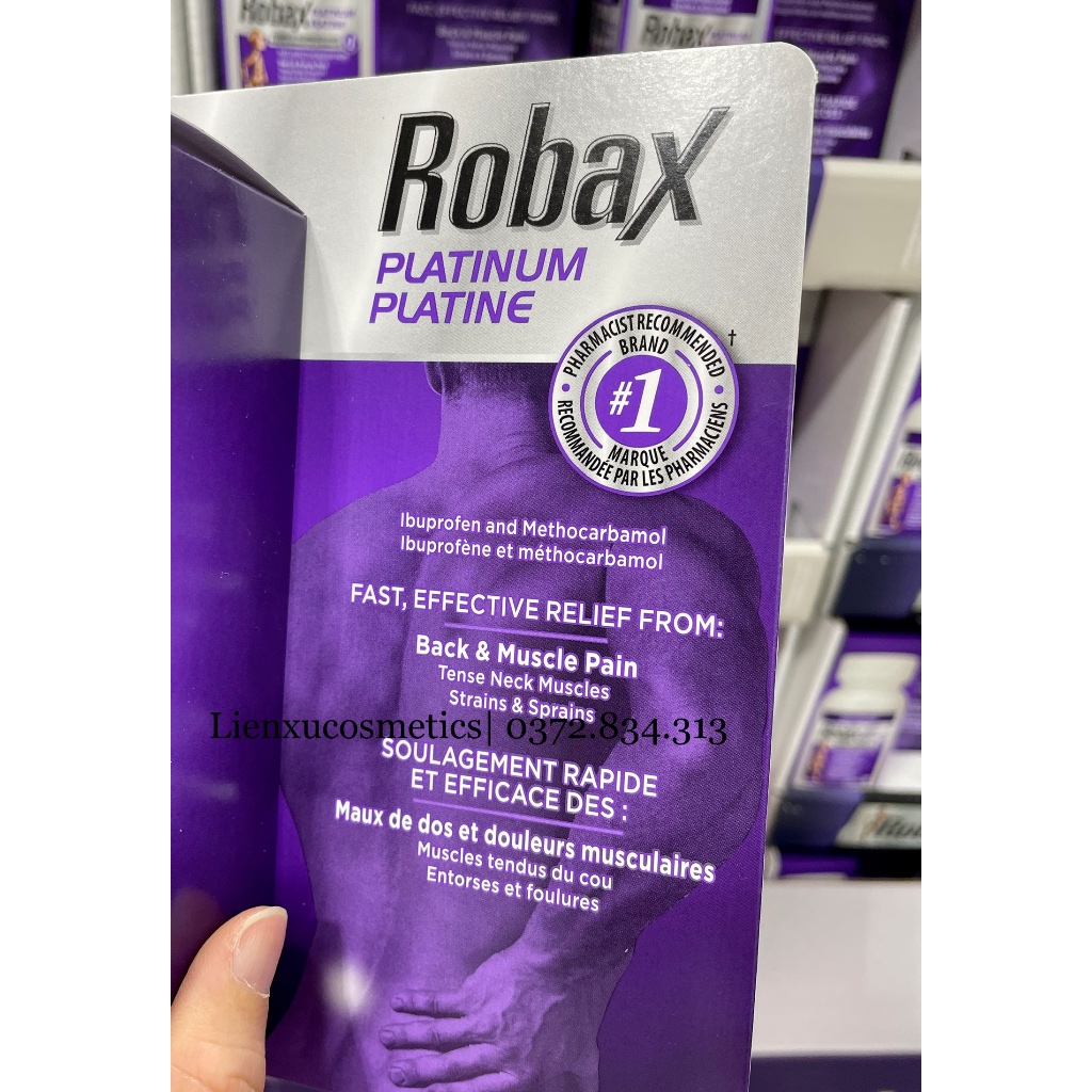 TPCN cho cơ, xương, khớp Robax Platinum, hộp 102 viên