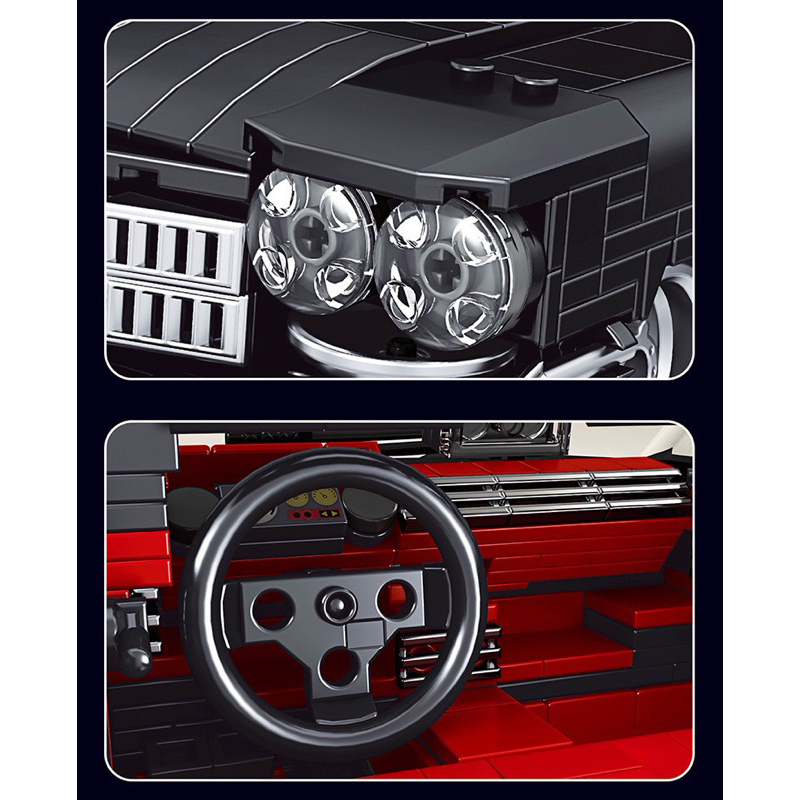 Xếp hình lắp ráp Technic Mould King 10012 Siêu xe cổ Cadillac Eldorado 1245 mảnh