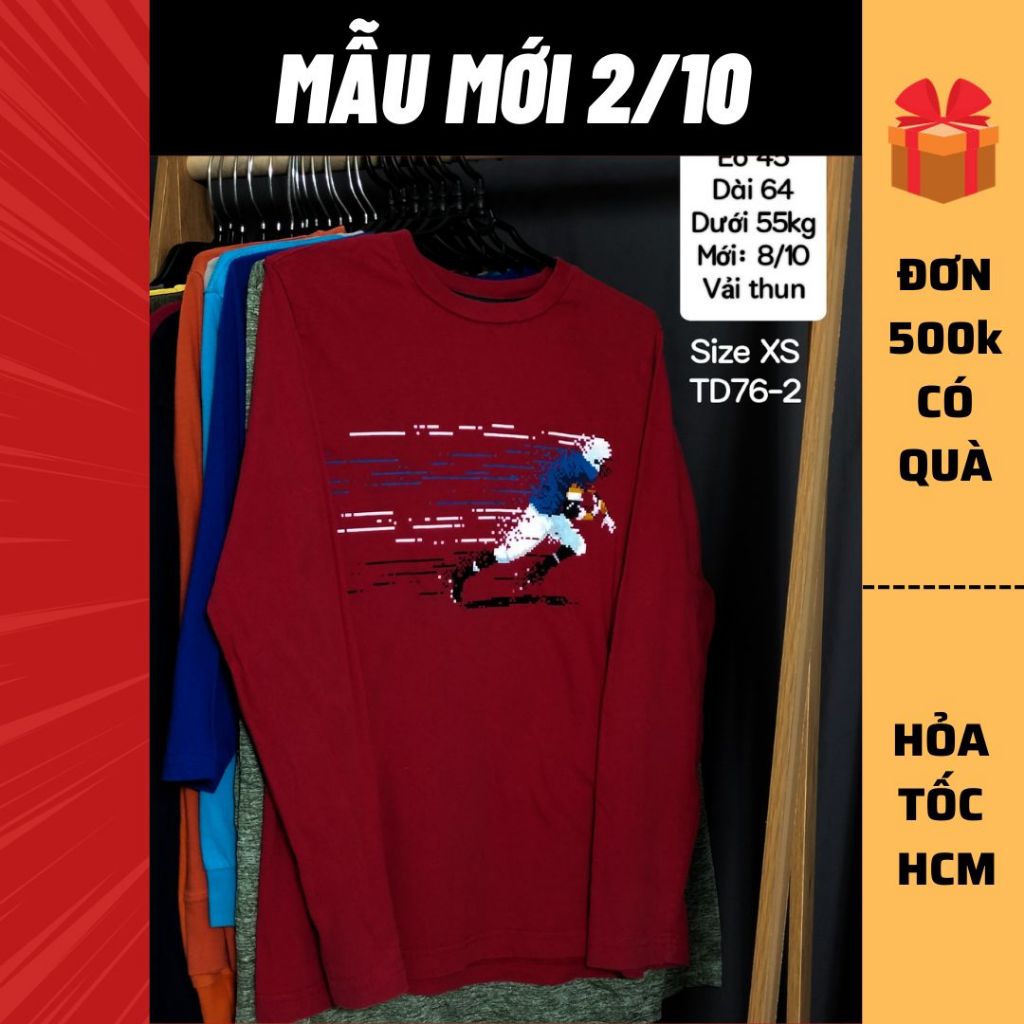 Áo thun mỹ tay dài 2hand, áo thun tay dài nam nữ, unisex [Gò Vấp/Hỏa Tốc]