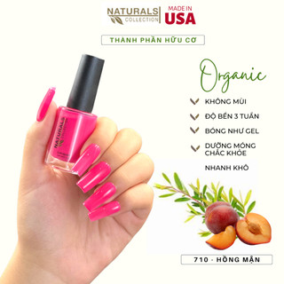 Sơn dưỡng thành phần hữu cơ phục hồi móng yếu, hư tổn USA NATURALS COLLECTION màu hồng mận  - 7.5ml - 710