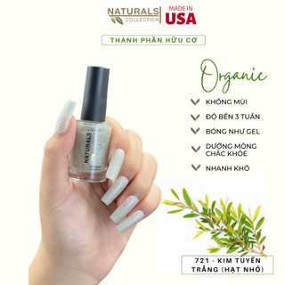 Sơn dưỡng thành phần hữu cơ phục hồi móng yếu, hư tổn USA NATURALS COLLECTION màu kim tuyến nhuyễn  - 7.5ml - 721