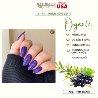 Sơn dưỡng thành phần hữu cơ phục hồi móng yếu, hư tổn USA NATURALS COLLECTION màu tím xanh  - 7.5ml - 722