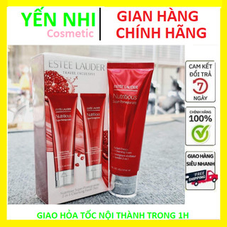 Sữa rửa mặt lựu đỏ mới estee lauder nutritious super_pomegranate radiant energy 2in1 cleansing foam