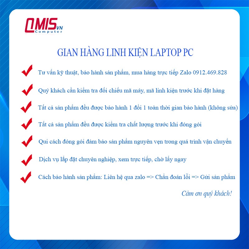 Màn hình laptop 15.6 inch slim 30 pin, Dell Inspiron Vostro 3537 3541 3542 3543 3551 3552 3558 3559 3567 3568 3576 3578