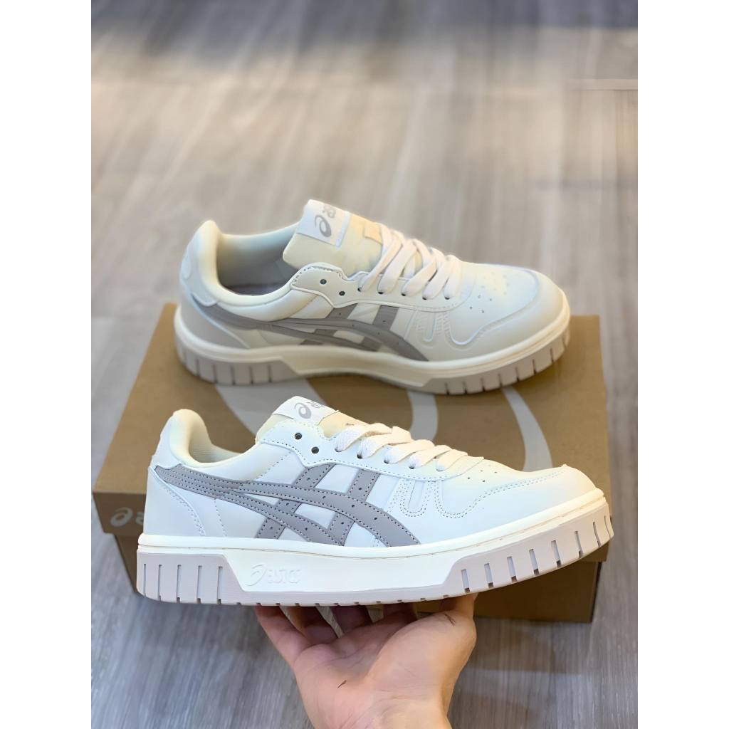 Giày Asics Court MZ kem đen đế nâu, giày asic  sneaker Vintage Korean nam nữ mới nhất Hot Hit full Box Bill