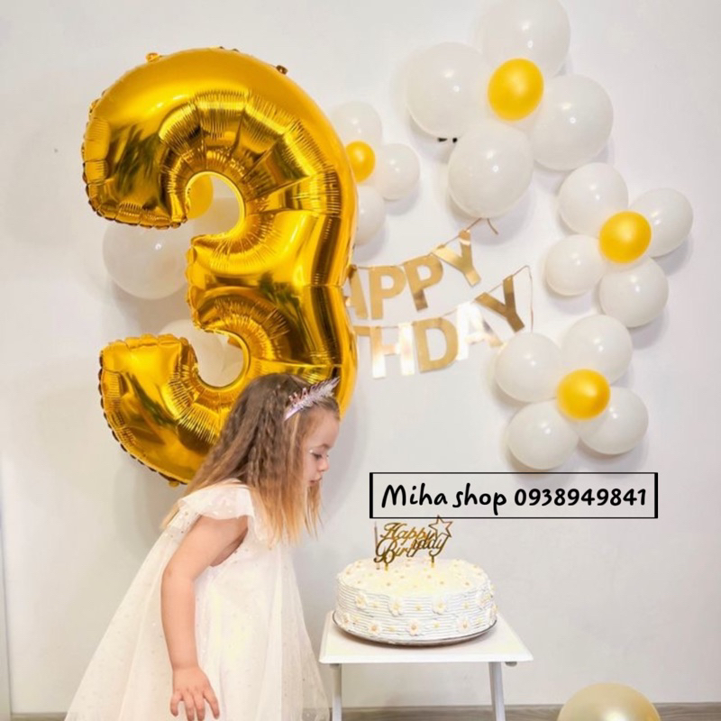 Set bóng kết hoa trang trí sinh nhật kèm miếng nhựa kết bóng