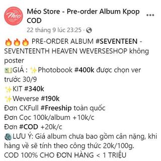 [Méo Store] Order Album SEVENTEEN