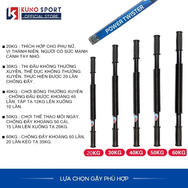 Gậy Bẻ Tập Cơ Tay Tập lò So 20,30,40,50,60