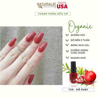 Sơn móng tay hữu cơ màu Đỏ Ruby USA NATURALS COLLECTION sử dụng được cho mẹ bầu và trẻ em - 7.5ml - 739
