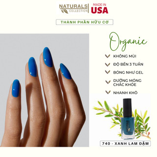 Sơn móng tay hữu cơ màu Xanh Lam Đậm USA NATURALS COLLECTION sử dụng được cho mẹ bầu và trẻ em - 7.5ml - 740