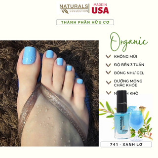 Sơn dưỡng thành phần hữu cơ phục hồi móng yếu, hư tổn USA NATURALS COLLECTION màu xanh biển  - 7.5ml - 741