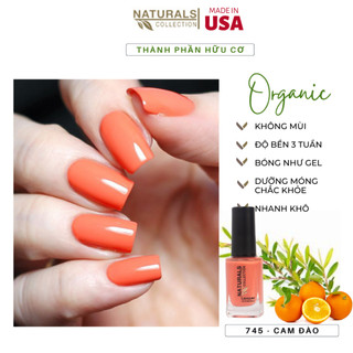 Sơn móng tay hữu cơ màu Cam Đào USA NATURALS COLLECTION sử dụng được cho mẹ bầu và trẻ em - 7.5ml - 745