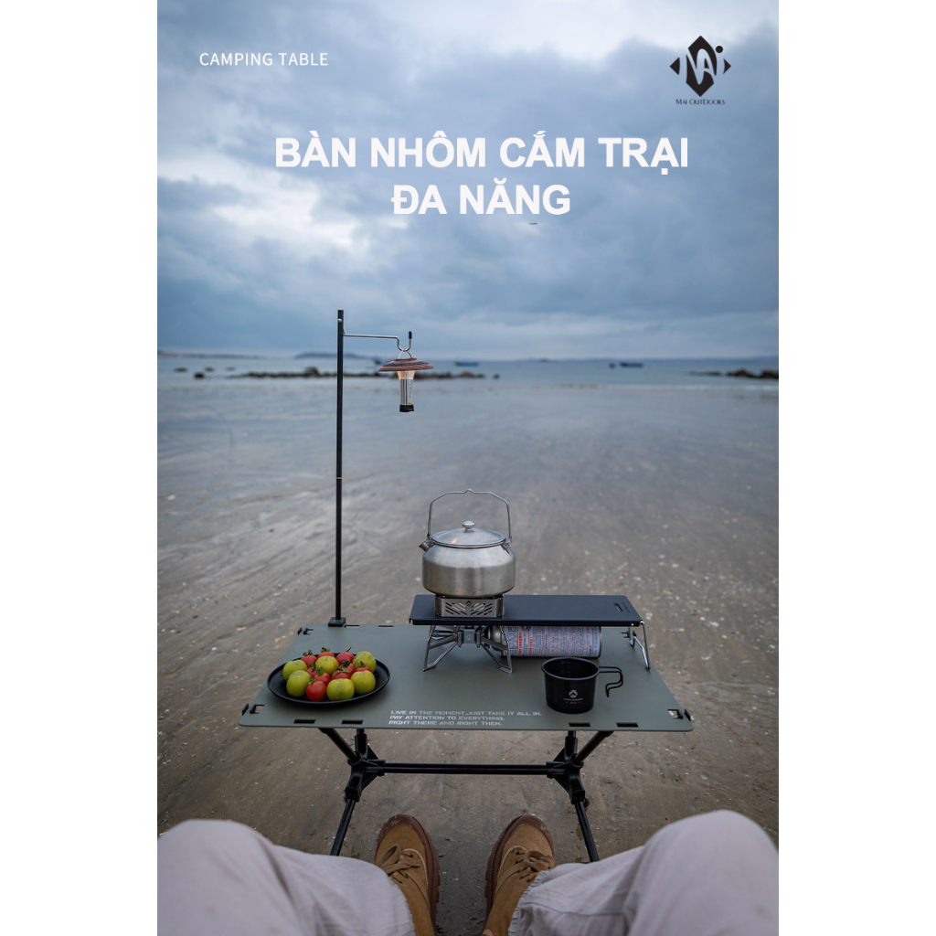 Bàn nhôm cắm trại lắp ghép tùy chỉnh Campingmoon T-510