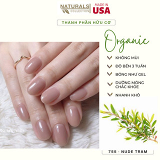 Sơn dưỡng thành phần hữu cơ phục hồi móng yếu, hư tổn USA NATURALS COLLECTION màu thạch nude nâu  - 7.5ml - 755