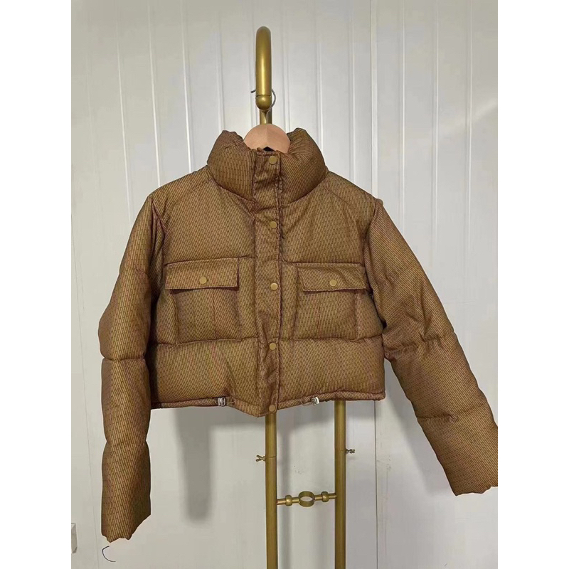 Phao túi hộp, áo hao dáng crtop hot