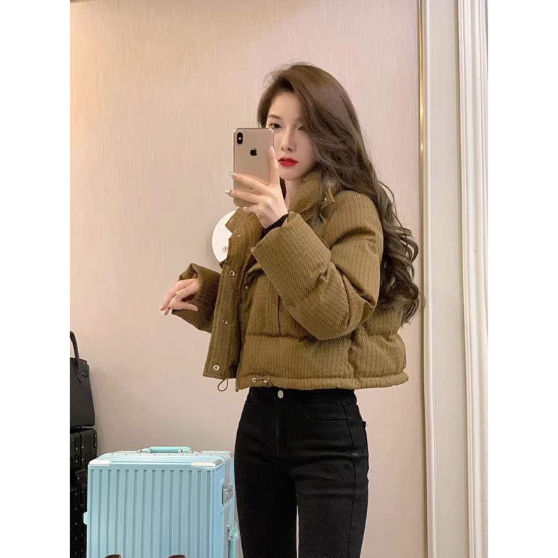 Phao túi hộp, áo hao dáng crtop hot